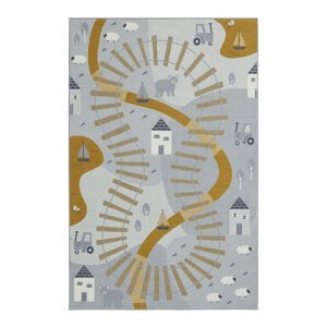 Detský kusový koberec Hanse home Adventures 105539 Mouse Mustard 80x150 cm