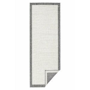 Kusový běhoun Northrugs Twin 103108 Grey Cream 80x250 cm