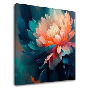 Designová dekorace na plátně Barevné otisky květin 60x60 cm
