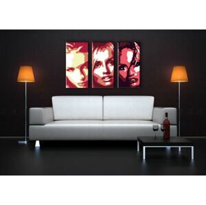 Ručně malovaný POP Art Faces 3 dílný 120x80cm