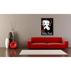 Ručně malovaný POP Art Betty Boop 1 dílný 70x100cm