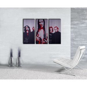 Ručně malovaný POP Art Marilyn Manson 3 dílný 120x80cm