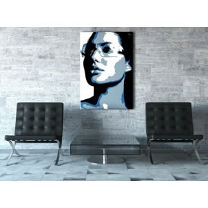 Ručně malovaný POP Art Angelina Jolie 1 dílný 70x100cm