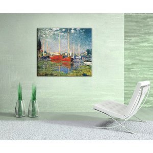 Obraz na plátně ČERVENÉ LODĚ V ARGENTEUIL – Claude Monet