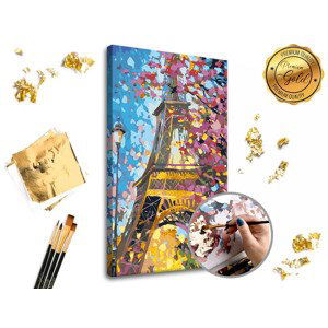 Malování podle čísel PREMIUM GOLD – Eiffel Tower