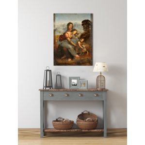 Obraz na plátně Leonardo da Vinci - Svatá rodina se svatou Annou