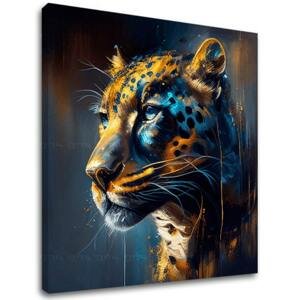 Dekorativní malba na plátně - PREMIUM ART - Jaguar's Grace in the Wild