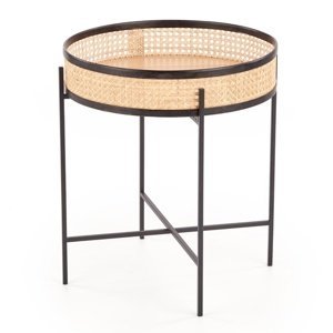 Přístavný stolek LONAPO přírodní/černá