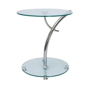 Přístavný stolek MENO sklo/chrom