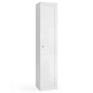 Vysoká koupelnová skříňka BASIC 17 bílá lesklá