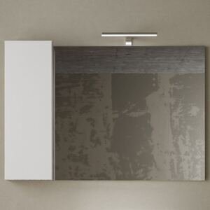 Zrcadlová skříňka HAMBURG 3 beton/bílá lesklá