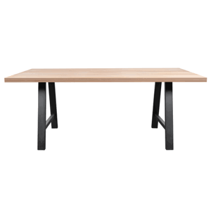 Jídelní stůl AMAYA A dub/černá, šířka 140 cm, rovná hrana