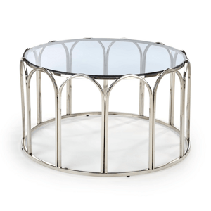 Konferenční stolek ULAVAO kov/sklo