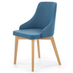 Jídelní židle TULIDU dub medový/modrá