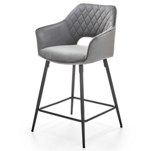 Barová židle SCH-107 šedá/černá