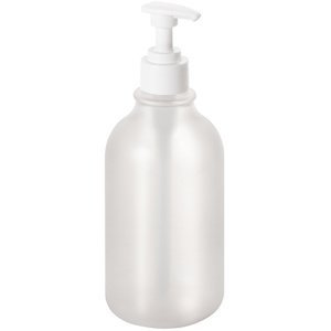 Bemeta Design Plastová láhev kulatá průhledná s pumpičkou pro dávkovač mýdla, 500 ml - 131567700