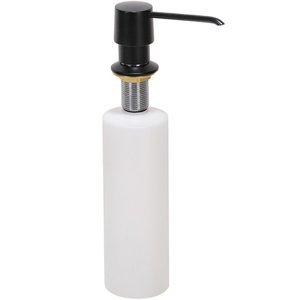 Bemeta Design Integrovaný dávkovač mýdla, 470 ml, mosaz/plast, černý - 136109010