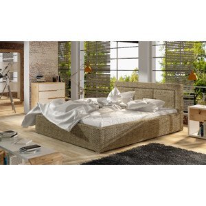 Eltap Čalouněná postel Belluno dřevěný rám Materiál potahu: Berlin 03 - béžová, Rozměr: 140x200