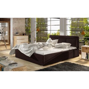 Eltap Čalouněná postel Belluno s úložným prostorem Materiál potahu: Sawana 26 - tmavě hnědá, Rozměr: 140x200