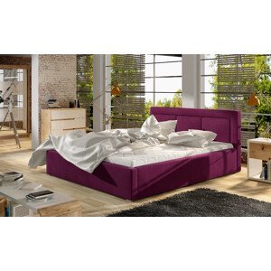 Eltap Čalouněná postel Belluno s úložným prostorem Materiál potahu: Mat Velvet 68 - tmavě fialová, Rozměr: 140x200