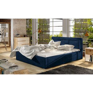 Eltap Čalouněná postel Belluno s úložným prostorem Materiál potahu: Kronos 09 - tmavě modrá, Rozměr: 160x200