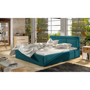 Eltap Čalouněná postel Belluno s úložným prostorem Materiál potahu: Mat Velvet 75 - modrá, Rozměr: 160x200