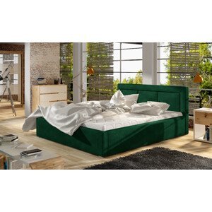Eltap Čalouněná postel Belluno dřevěný rám Materiál potahu: Kronos 19 - tmavě zelená, Rozměr: 160x200