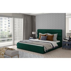 Eltap Čalouněná postel Caramel s úložným prostorem Materiál potahu: Monolith 37 - tmavě zelená, Rozměr: 160x200