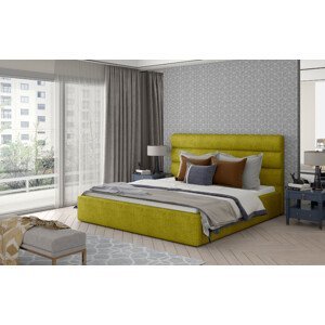 Eltap Čalouněná postel Caramel s úložným prostorem Materiál potahu: Omega 68 - žlutá, Rozměr: 140x200