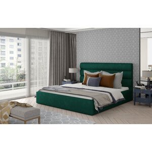 Eltap Čalouněná postel Caramel s úložným prostorem Materiál potahu: Kronos 19 - tmavě zelená, Rozměr: 140x200