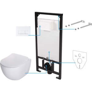 Deante WC set Peonia 6v1, podomítkový systém + toaleta - CDEA6ZPW