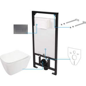 Deante WC set Hiacynt NEW 6v1, podomítkový systém + toaleta - CDYT6ZPW
