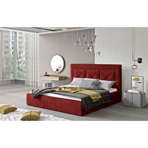 Eltap Čalouněná postel Cloe s úložným prostorem Materiál potahu: Dora 63 - červená, Rozměr: 160x200