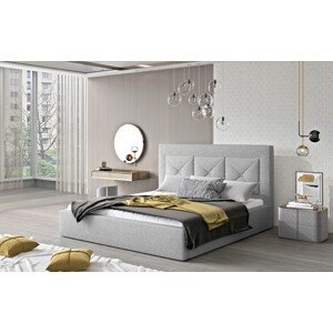 Eltap Čalouněná postel Cloe s úložným prostorem Materiál potahu: Grande 81 - šedá, Rozměr: 160x200