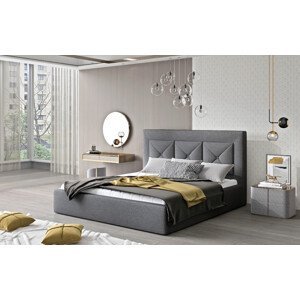 Eltap Čalouněná postel Cloe s úložným prostorem Materiál potahu: Sawana 05 - tmavě šedá, Rozměr: 140x200