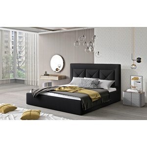Eltap Čalouněná postel Cloe s úložným prostorem Materiál potahu: Soft 11 - černá, Rozměr: 180x200