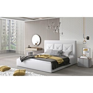 Eltap Čalouněná postel Cloe s úložným prostorem Materiál potahu: Soft 17 - bílá, Rozměr: 140x200
