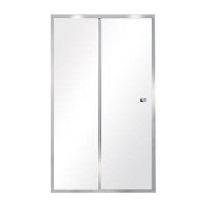 Besco Posuvné sprchové dveře DUO SLIDE 100x195 (110x195, 120x195, 130x195 ) pro instalaci do niky Varianta: šířka: 100 cm, orientace: Univerzální, kód produktu: DUO SLIDE 100 T, DDS-100, profily: chrom, výplň: transparent