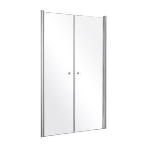 Besco Dvoukřídlé sprchové dveře SINCO DUE 80x195 (90x195) pro instalaci do niky Varianta: šířka: 80 cm, kód produktu: SINCO DUE 80 T, DSD-80, profily: chrom, výplň: transparent
