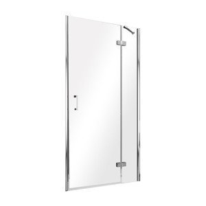 Besco Jednokřídlé sprchové dveře VIVA 100x195 pro instalaci do niky Varianta: šířka: 100 cm, orientace: Pravá, kód produktu: VIVA R 100 T, DVP-100-195C, profily: chrom, výplň: transparent