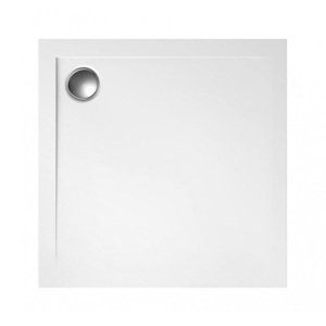 Polimat Čtvercová akrylátová sprchová vanička Geos 80x80 (90x90, 100x100) Barva: Bílá, Rozměry: 100x100 cm, Varianta: Geos 100x100x1,5x4,5 - 00426