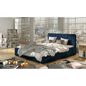 Eltap Čalouněná postel Grand s úložným prostorem Materiál potahu: Kronos 09 - tmavě modrá, Rozměr: 140x200
