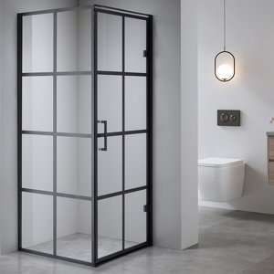 BPS-koupelny Čtvercový sprchový kout HYD-SK10A 80x80 černá/transparent