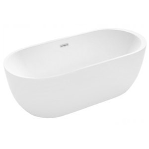 BPS-koupelny Volně stojící akrylátová vana HYD-POR503B 170x75 bílá, odtokový komplet chrom