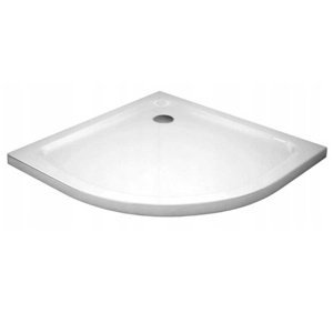 BPS-koupelny Čtvrtkruhová akrylátová sprchová vanička HYD-RSV-ST01A 80x80 bílá