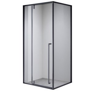 BPS-koupelny Obdélníkový sprchový kout HYD-OK12 100x90 černá/transparent
