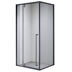 BPS-koupelny Obdélníkový sprchový kout HYD-OK12 120x80 černá/transparent