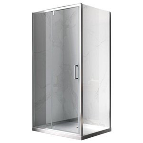 BPS-koupelny Obdélníkový sprchový kout HYD-OK06 100x90 chrom/transparent