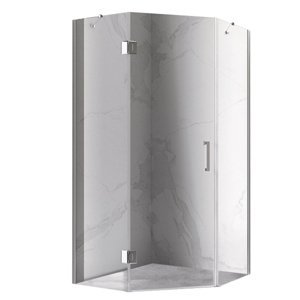 BPS-koupelny Pětiúhelníkový sprchový kout HYD-PK10 80x80 chrom/transparent