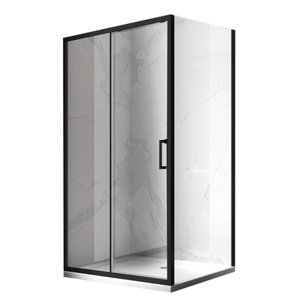 BPS-koupelny Obdélníkový sprchový kout HYD-OK103 90x80 černá/transparent